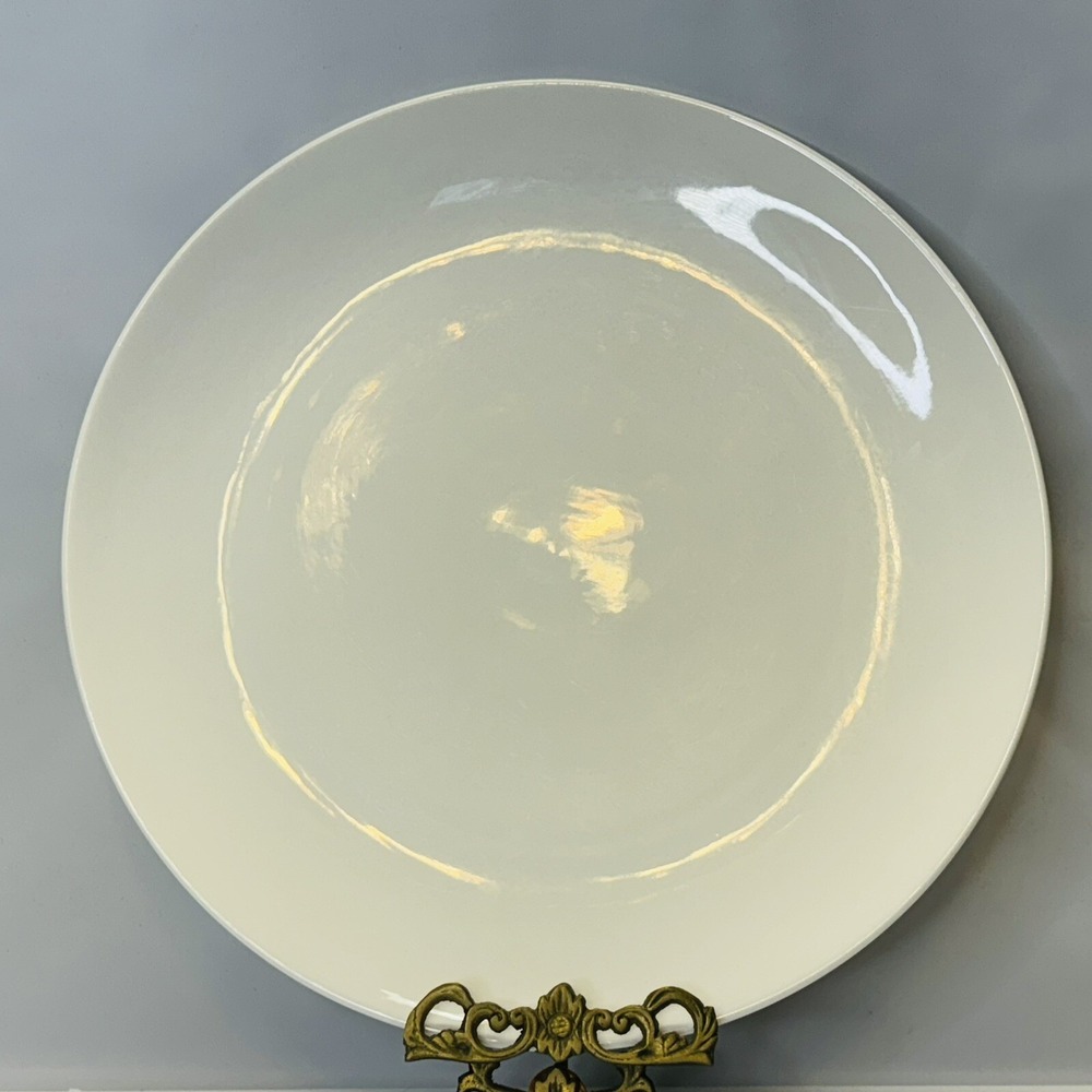 Pier 1 New Essentials Coupe 13 1/8" Charger Dinner Plate Platter White Porcelain